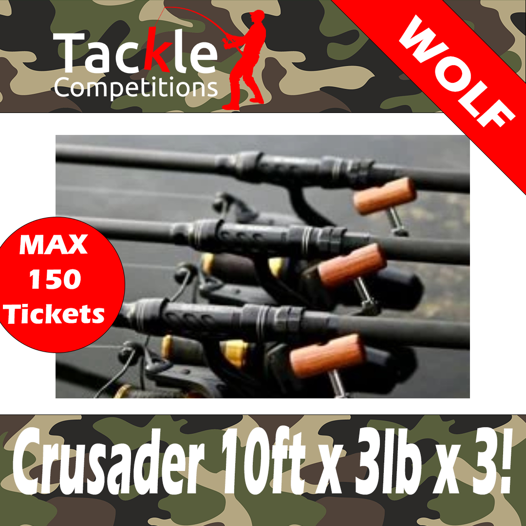 WOLF Crusader 10ft x 3lb x 3 Rod Bundle - MAX 150 Tickets!!