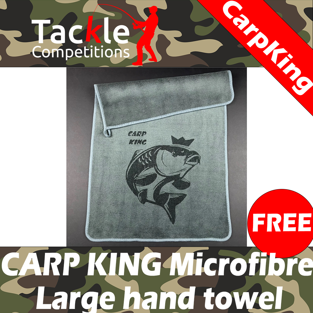 CARP KING Microfibre Large hand towel CARP SHOW FREE ENTRY!!
